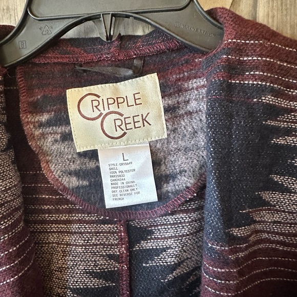 Nwt Cripple Creek printed Aztec wrap coat ladies large - Picture 3 of 3